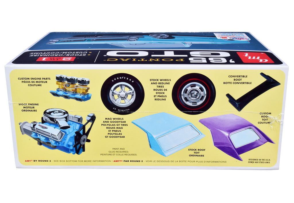 Skill 2 Model Kit 1965 Pontiac GTO 2-in-1 Kit 1/25 Scale Model by AMT - image 2