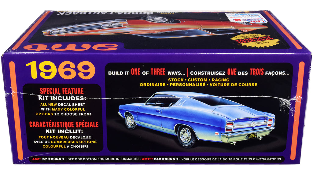 Skill 2 Model Kit 1969 Ford Torino Cobra Fastback 3-in-1 Kit 1/25 Scale Model by AMT - image 3