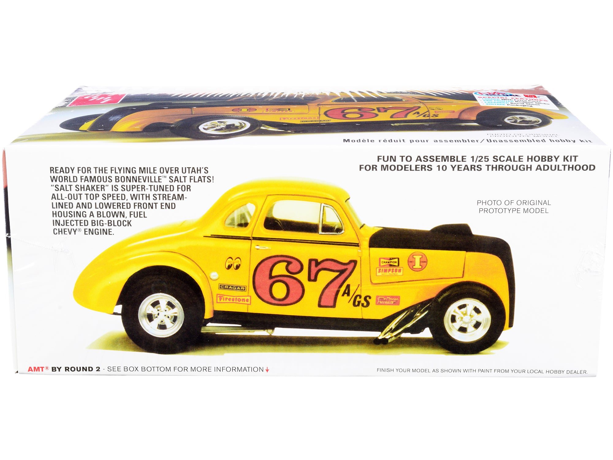 Skill 2 Model Kit 1937 Chevrolet Bonneville Racer "Salt Shaker" 1/25 Scale Model by AMT - image 3