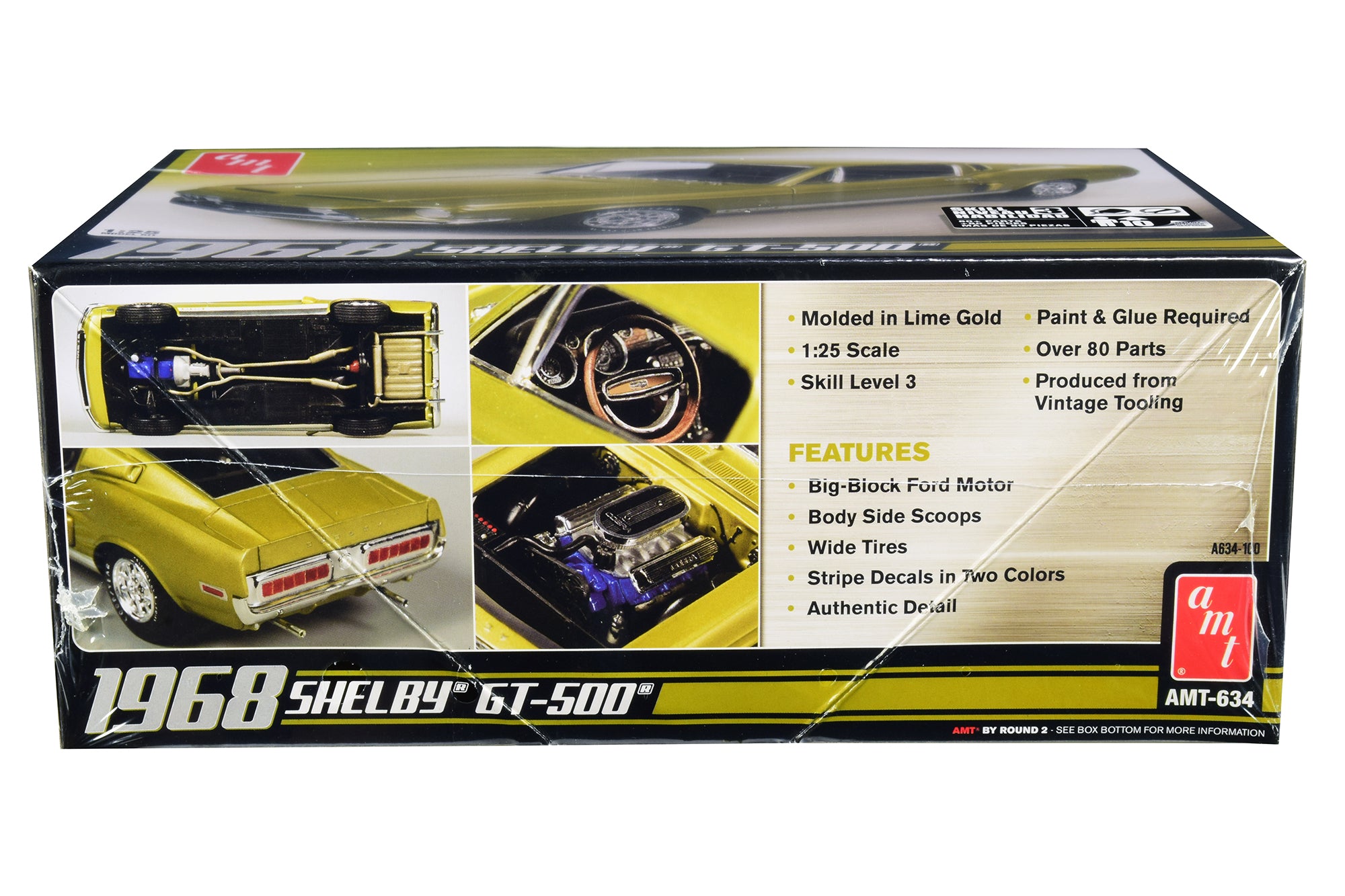 Skill 3 Model Kit 1968 Ford Mustang Shelby GT-500 1/25 Scale Model by AMT - image 2