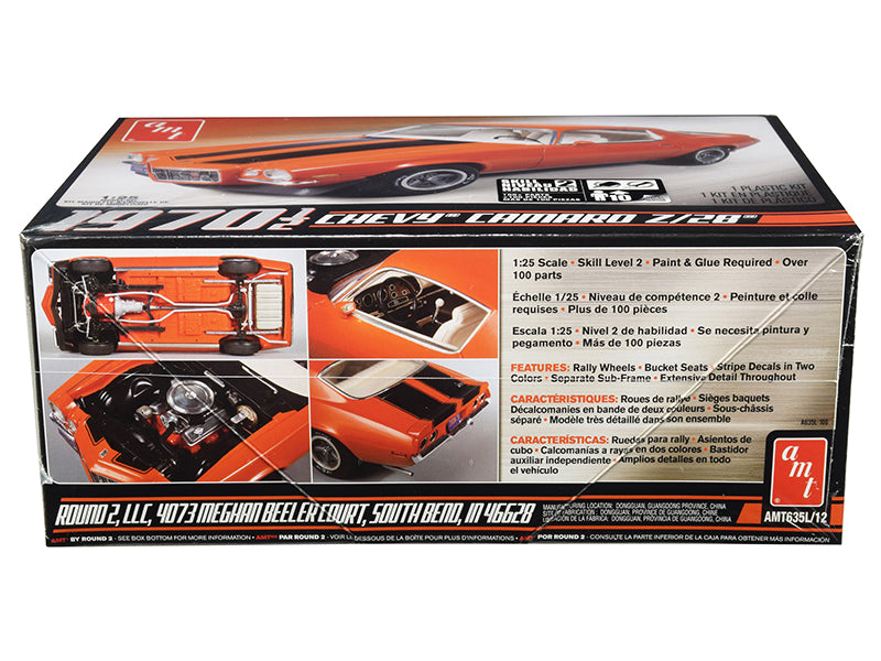 Skill 2 Model Kit 1970 1/2 Chevrolet Camaro Z/28 1/25 Scale Model by AMT - image 3