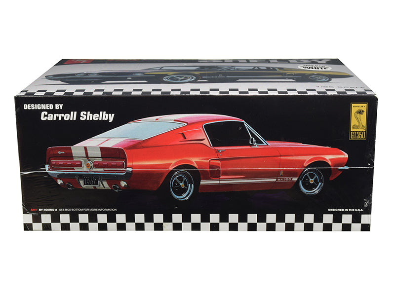 Skill 2 Model Kit 1967 Ford Mustang Shelby GT350 White 1/25 Scale Model by AMT - image 3