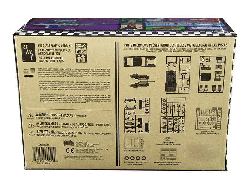 Skill 2 Model Kit 1967 Ford Mustang Shelby GT350 Black 1/25 Scale Model by AMT - image 4