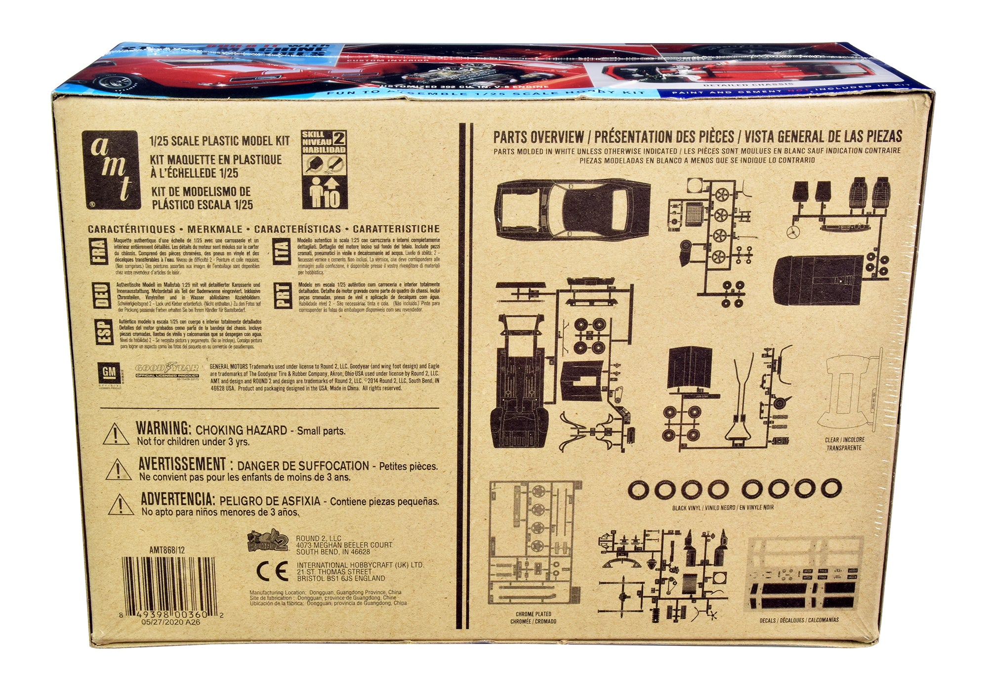 Skill 2 Model Kit 1968 Chevrolet Camaro Z/28 2-in-1 Kit 1/25 Scale Model by AMT - image 4