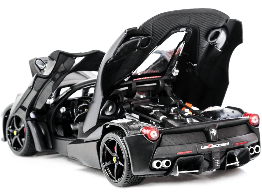 Ferrari LaFerrari F70 Matt Black "Signature Series" 1/18 Diecast Model Car by Bburago - image 4