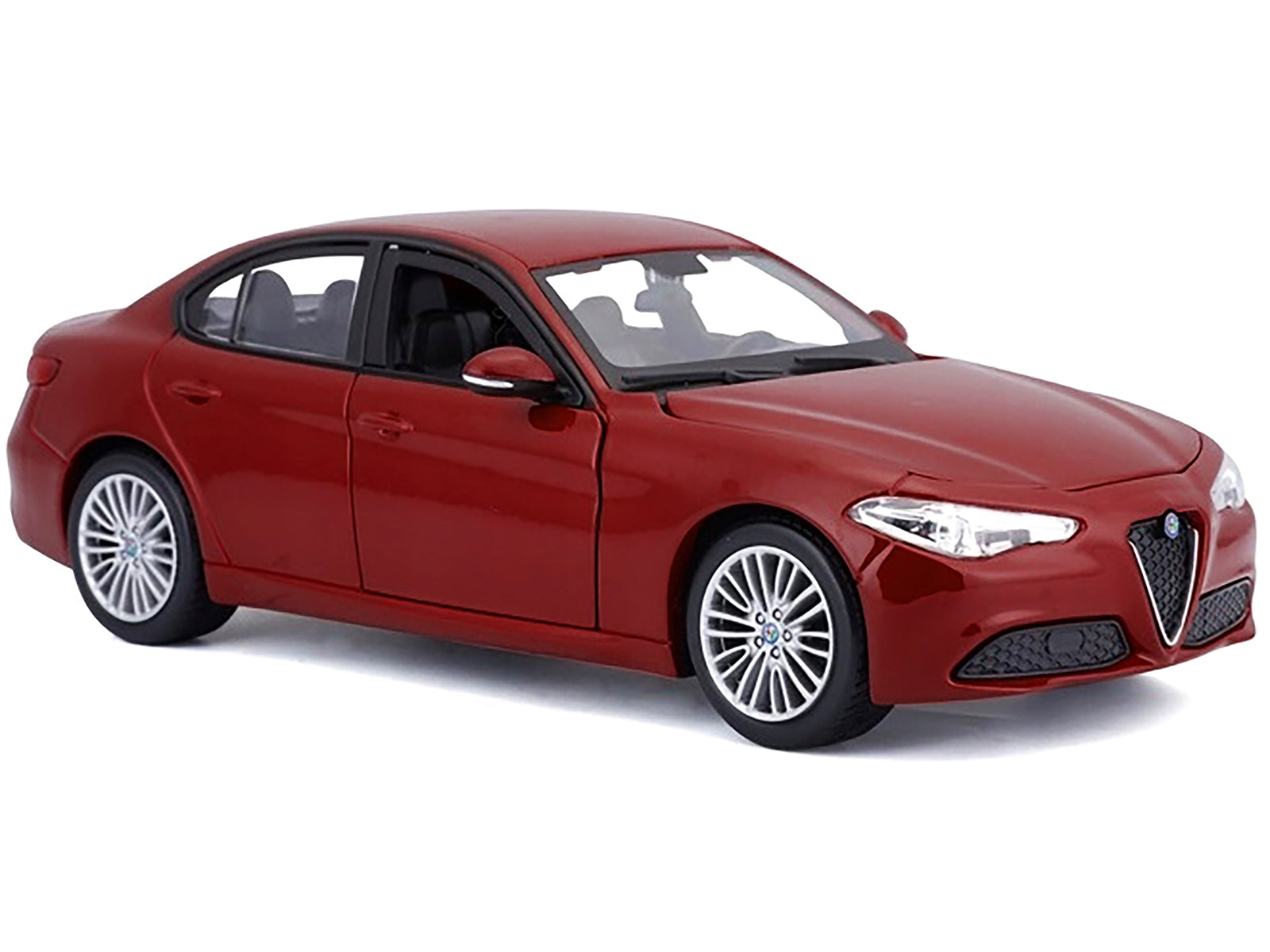 2016 Alfa Romeo Giulia Burgundy 1/24 Diecast Model Car by Bburago - image 2
