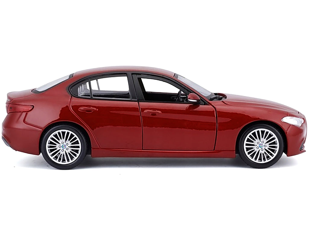 2016 Alfa Romeo Giulia Burgundy 1/24 Diecast Model Car by Bburago - image 3