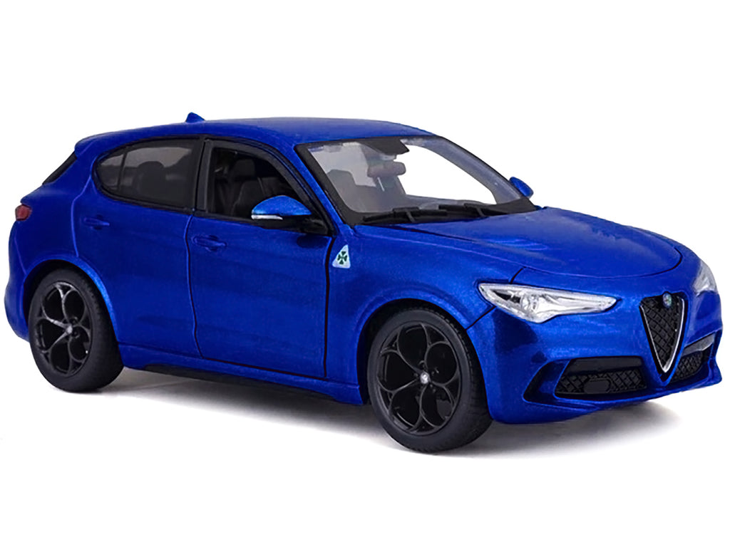 Alfa Romeo Stelvio Quadrifoglio Blue 1/24 Diecast Model Car by Bburago - image 2