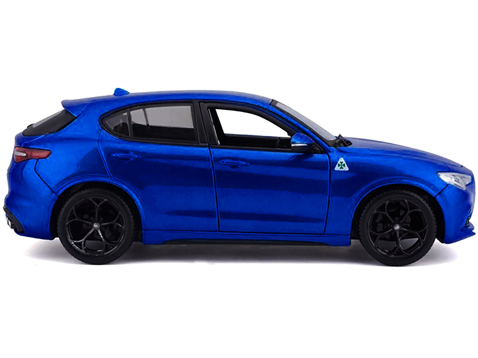 Alfa Romeo Stelvio Quadrifoglio Blue 1/24 Diecast Model Car by Bburago - image 3