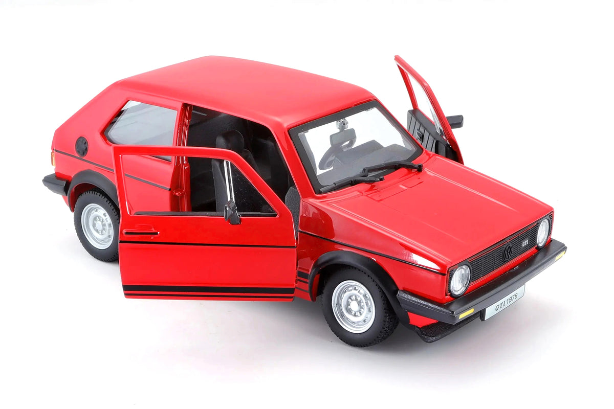 1979 Volkswagen Golf Mk1 GTI Red with Black Stripes 1/24 Diecast Model Car by Bburago - image 2
