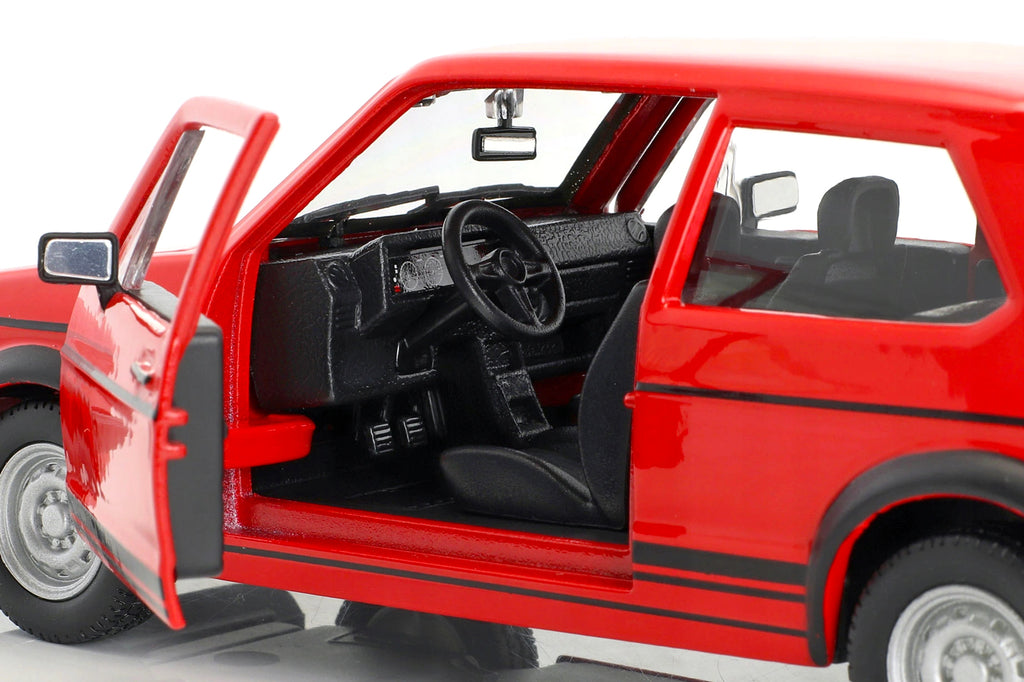 1979 Volkswagen Golf Mk1 GTI Red with Black Stripes 1/24 Diecast Model Car by Bburago - image 3