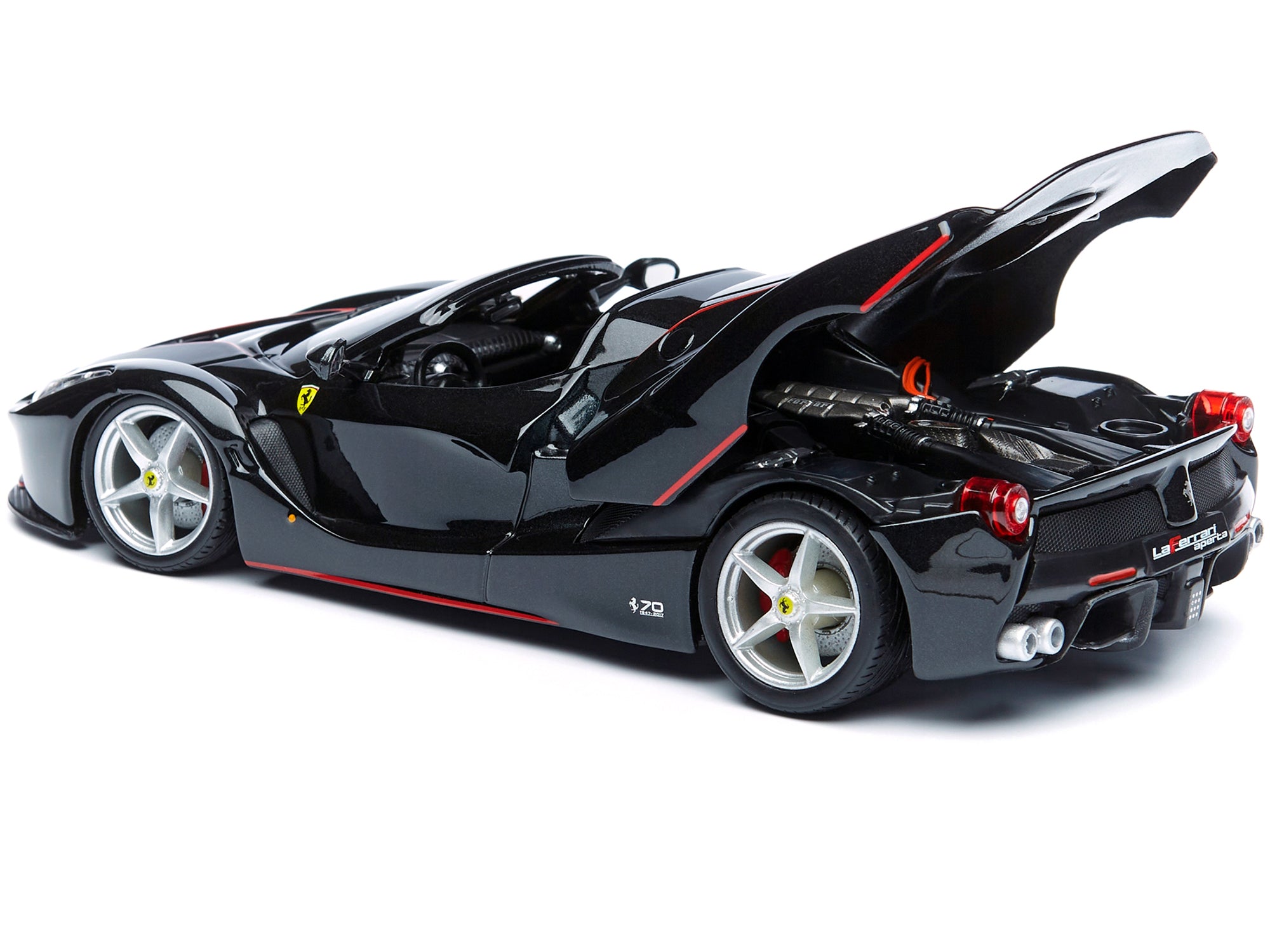 Ferrari LaFerrari F70 Aperta Black 1/24 Diecast Model Car by Bburago - image 3