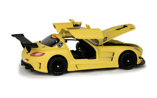 Mercedes Benz SLS AMG GT3 Matte Yellow 1/24 Diecast Model Car by Motormax - image 3