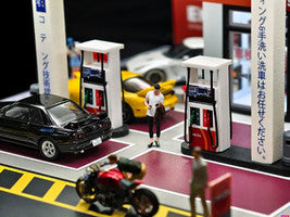 Eneos Japan Gas Station Diorama Set "American Diorama X G-Fans" Series for 1/64 Scale Models by American Diorama - image 4