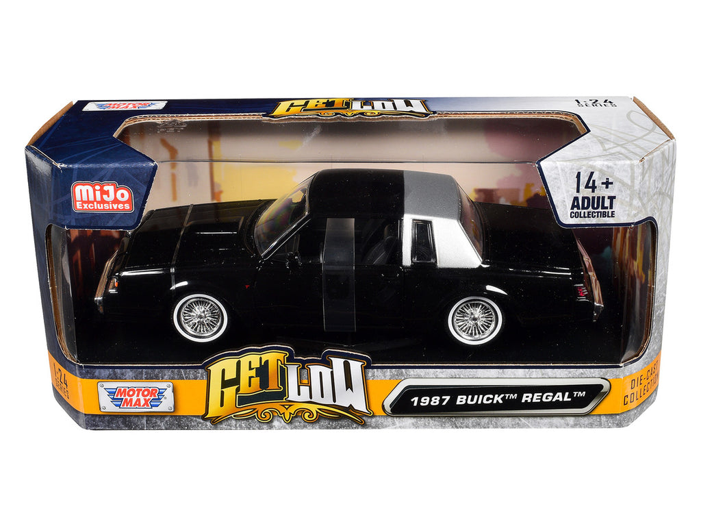 1987 Buick Regal Lowrider Black with Silver Half Top, Motormax 79023BKS — photo 3