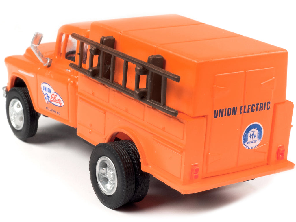 1955 Chevrolet Utility Truck Orange "Union Electric" 1/87 (HO) Scale Model by Classic Metal Works - image 2