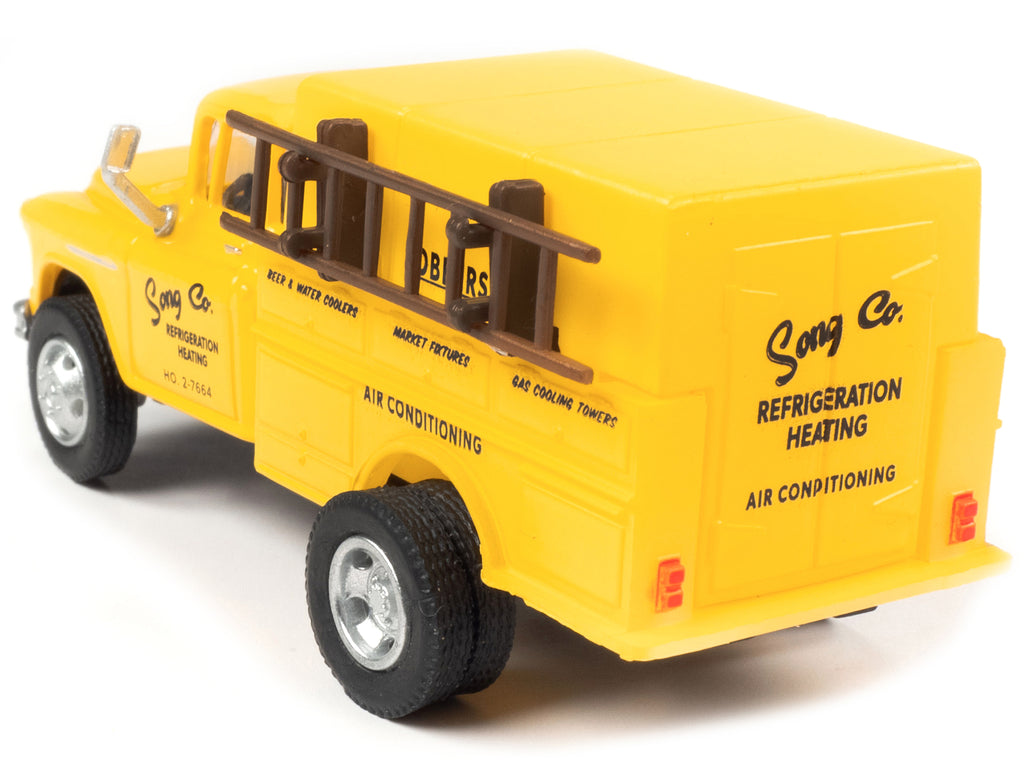 1955 Chevrolet Utility Truck Yellow "Song Co. Refrigeration and Heating" 1/87 (HO) Scale Model by Classic Metal Works - image 2