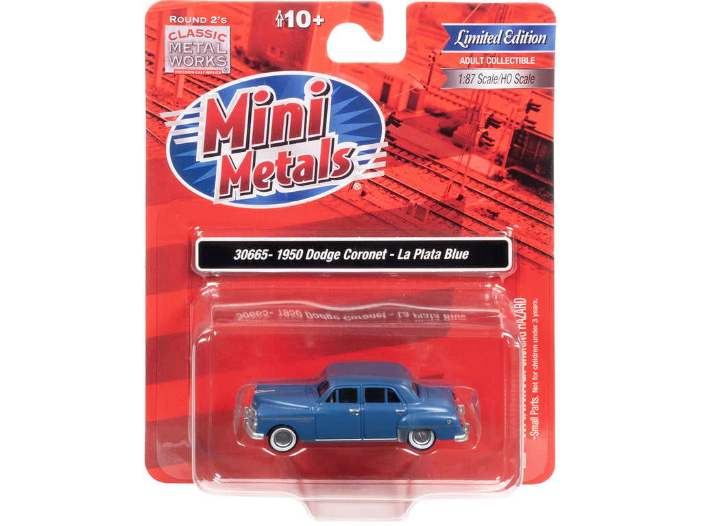 1950 Dodge Coronet La Plata Blue 1/87 (HO) Scale Model Car by Classic Metal Works - image 3