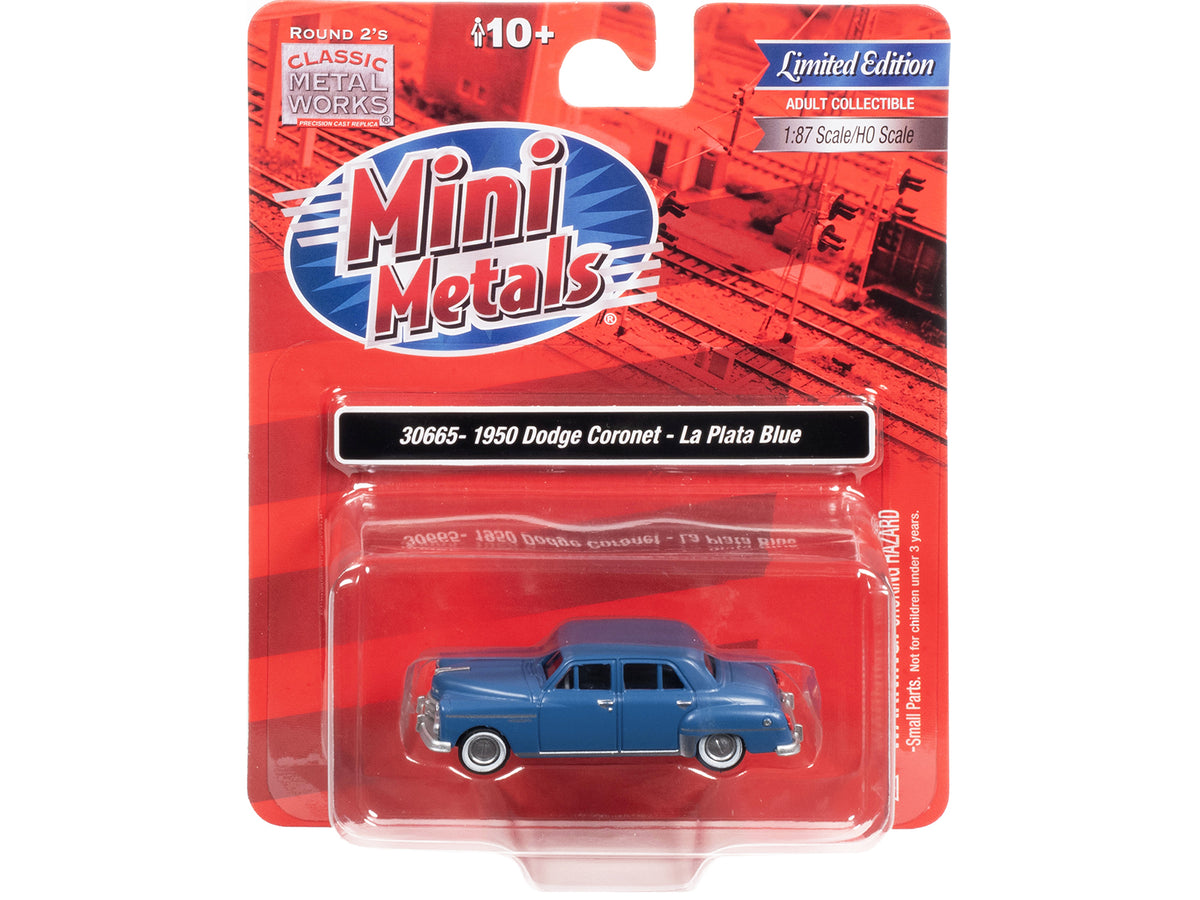 1950 Dodge Coronet La Plata Blue 1/87 (HO) Scale Model Car by Classic Metal Works - image 3