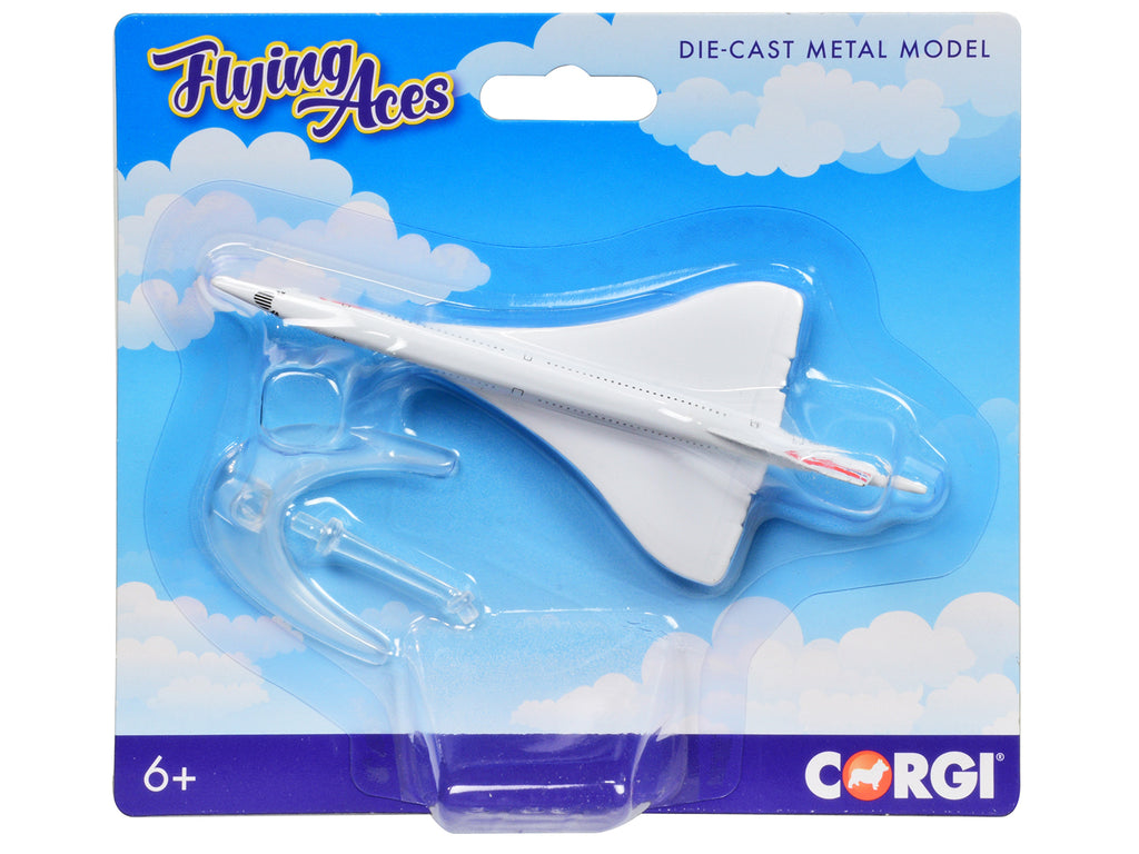 BAe/Aerospatiale Concorde Commercial Aircraft "British Airways" White "Flyin Aces" Series Diecast Model by Corgi - image 2
