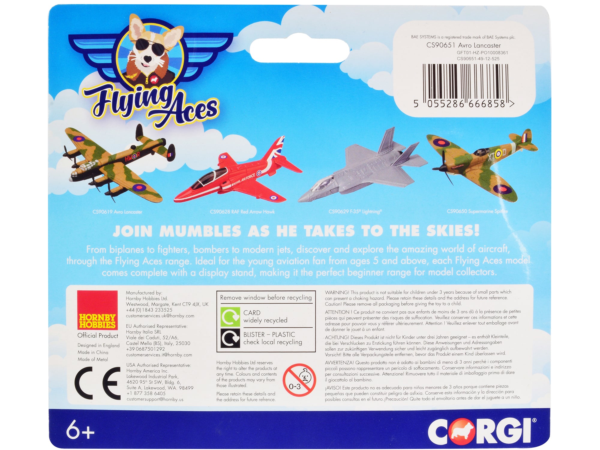 Avro Lancaster Bomber Aircraft "RAF" "Flying Aces" Series Diecast Model by Corgi - image 2