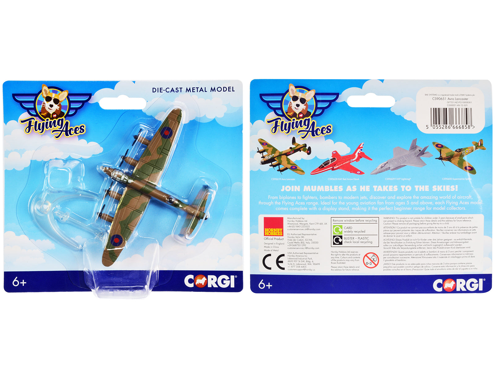 Avro Lancaster Bomber Aircraft "RAF" "Flying Aces" Series Diecast Model by Corgi - image 3