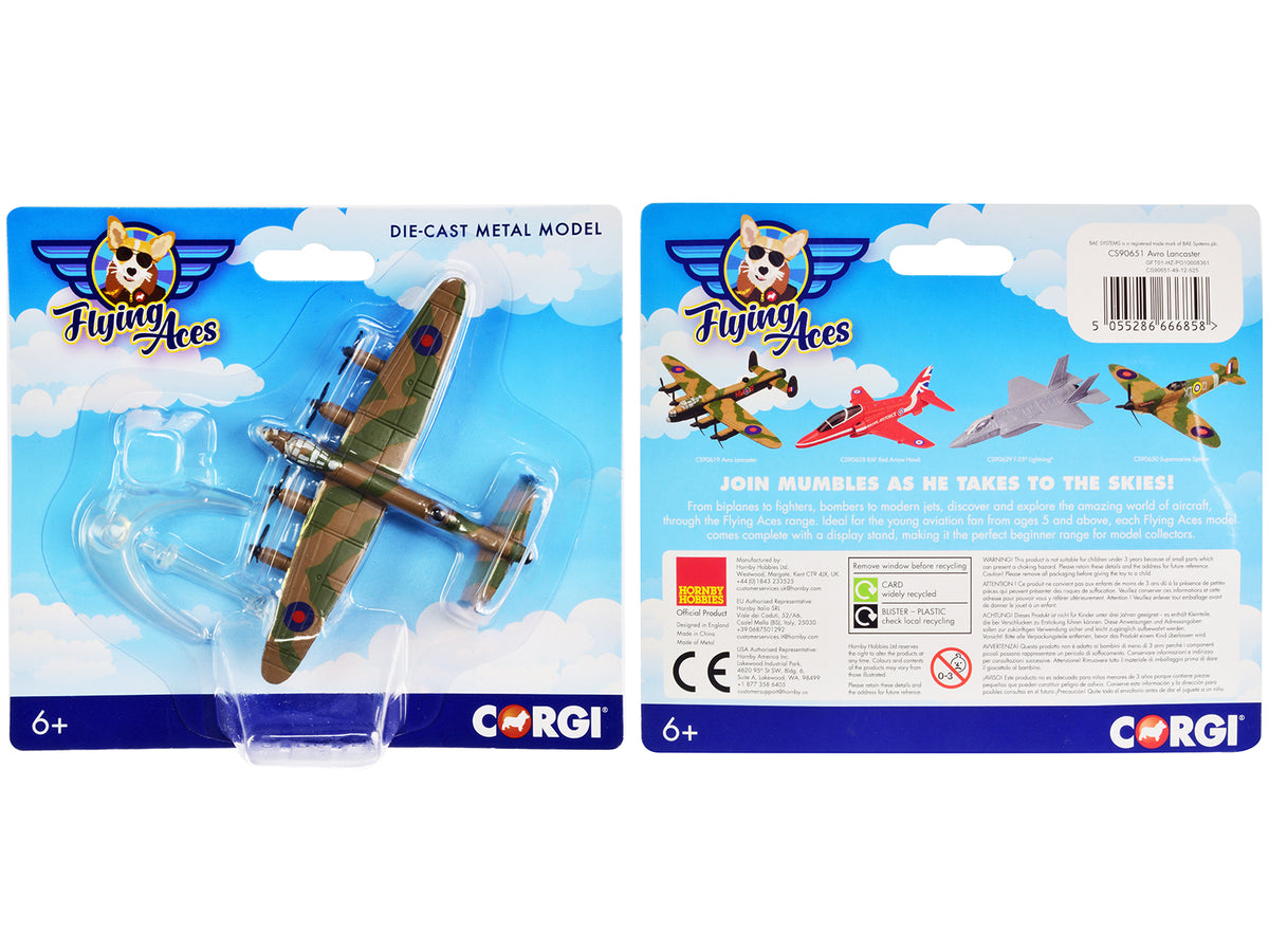 Avro Lancaster Bomber Aircraft "RAF" "Flying Aces" Series Diecast Model by Corgi - image 3