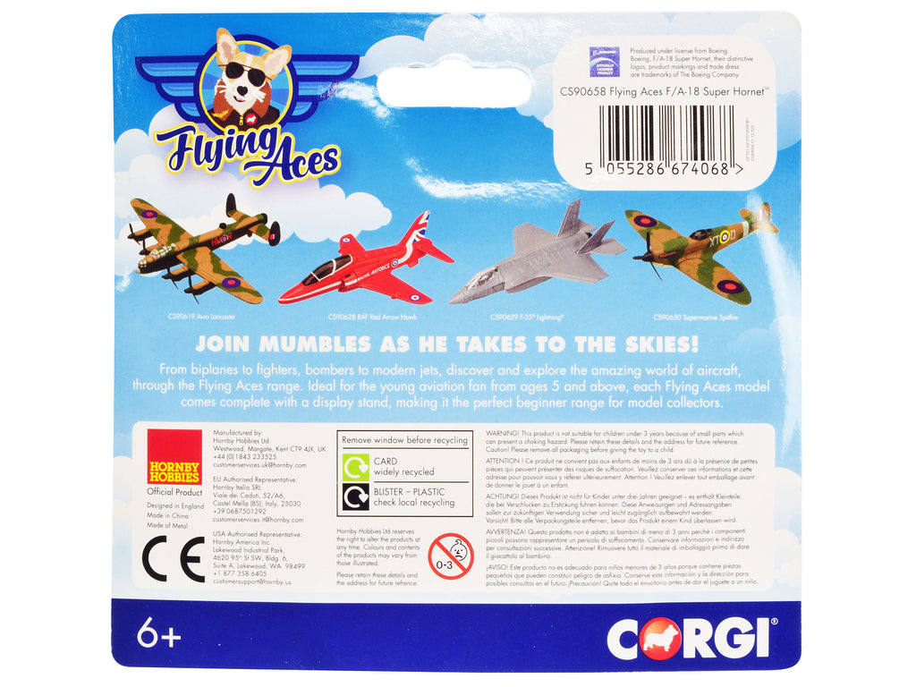 Boeing F/A-18 Super Hornet Fighter Aircraft "USAF" "Flying Aces" Series Diecast Model by Corgi - image 2