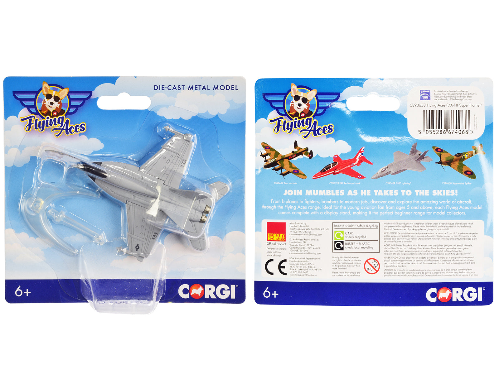 Boeing F/A-18 Super Hornet Fighter Aircraft "USAF" "Flying Aces" Series Diecast Model by Corgi - image 3