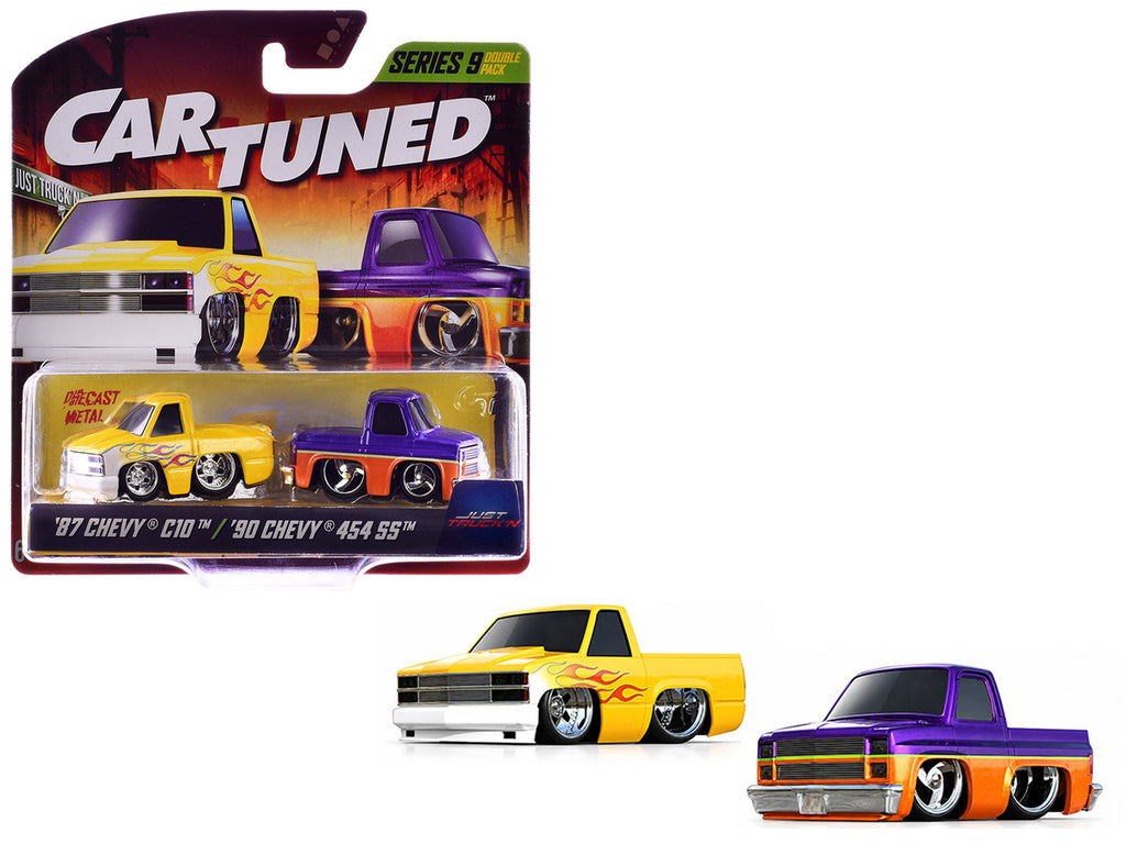 "Just Truck'n" Series 9 Chevrolet Pickup Double Pack Set of 2 Diecast Model Cars by CarTuned — photo 1