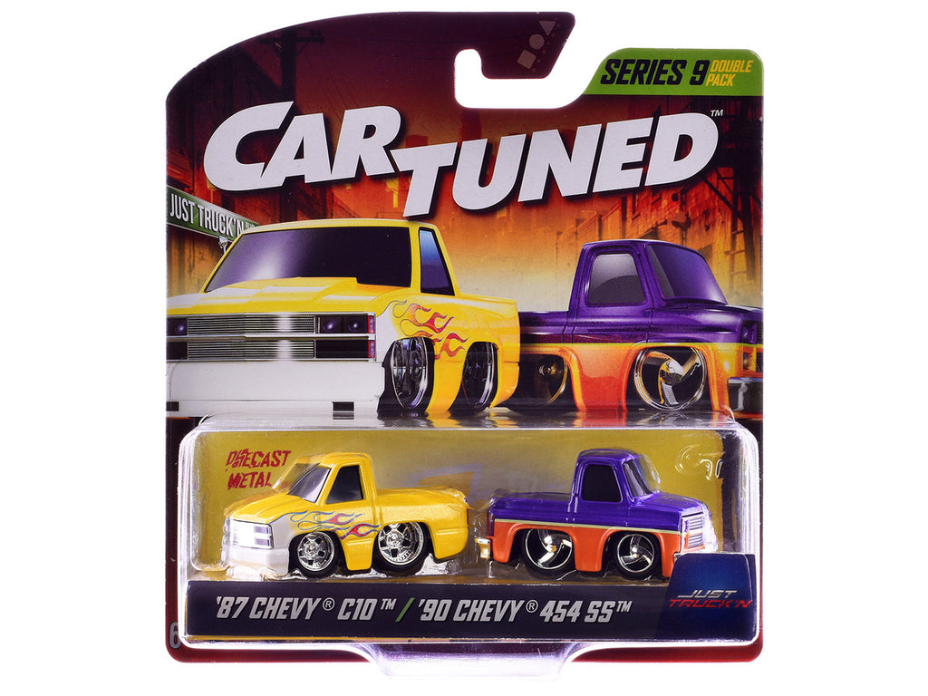 "Just Truck'n" Series 9 Chevrolet Pickup Double Pack Set of 2 Diecast Model Cars by CarTuned — photo 3