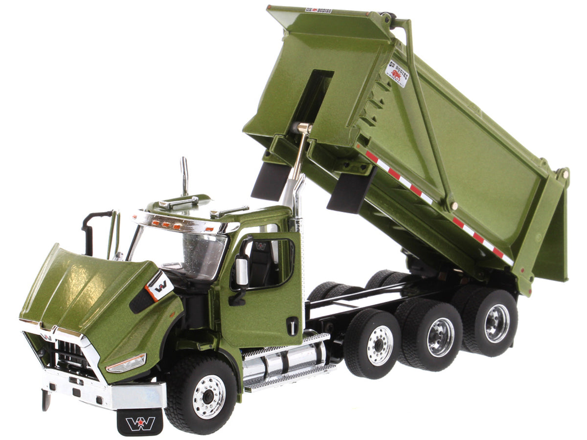 Western Star 49X SBFA OX Bodies Stampede Dump Truck Olive Green Metallic "Transport Series" 1/50 Diecast Model by Diecast Masters - image 2