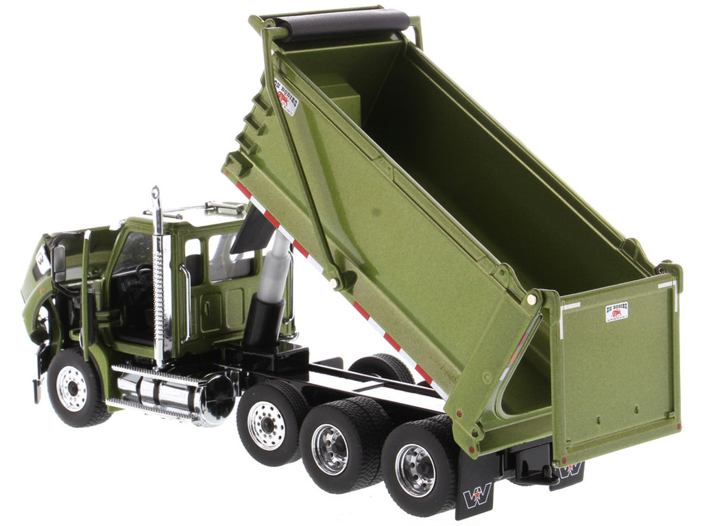Western Star 49X SBFA OX Bodies Stampede Dump Truck Olive Green Metallic "Transport Series" 1/50 Diecast Model by Diecast Masters - image 4