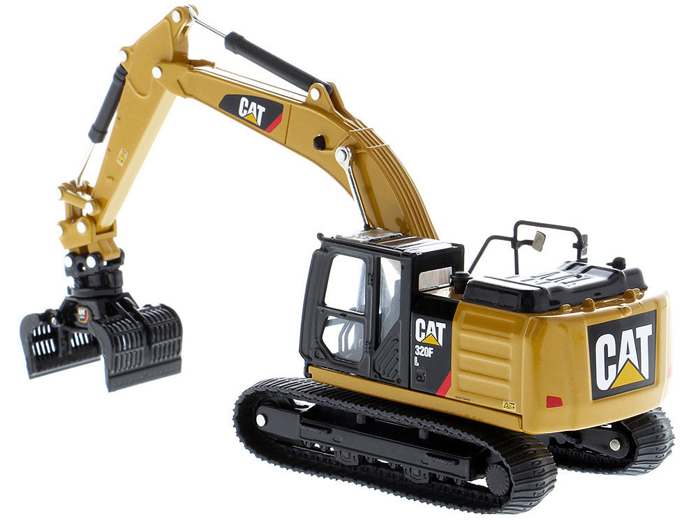 CAT Caterpillar 320F L Hydraulic Tracked Excavator with 5 Work Tools "Play & Collect!" 1/64 Diecast Model by Diecast Masters