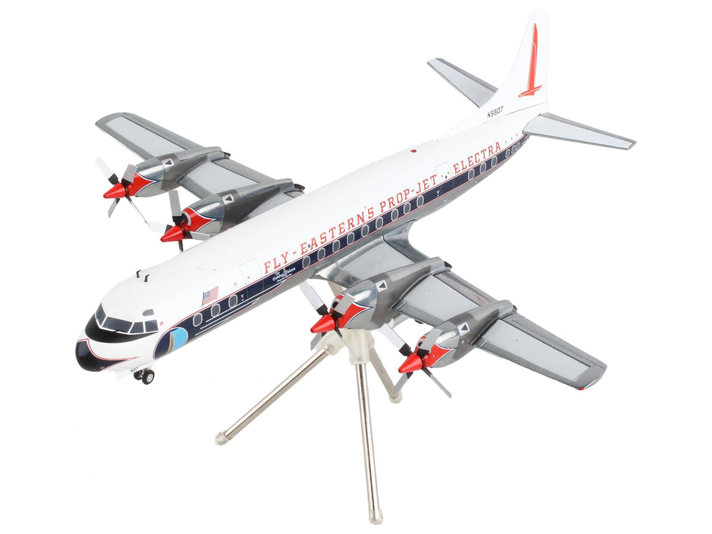 Lockheed L-188 Electra Commercial Aircraft "Eastern Air Lines" White with Blue Stripes "Gemini 200" Series 1/200 Diecast Model Airplane by GeminiJets - image 3