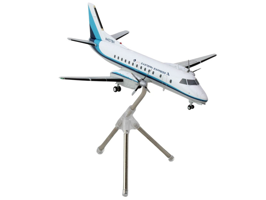 Saab 340A Commercial Aircraft "Eastern Express/Bar Harbor" (N407BH) White with Blue Stripes "Gemini 200" Series 1/200 Diecast Model Airplane by GeminiJets - image 2