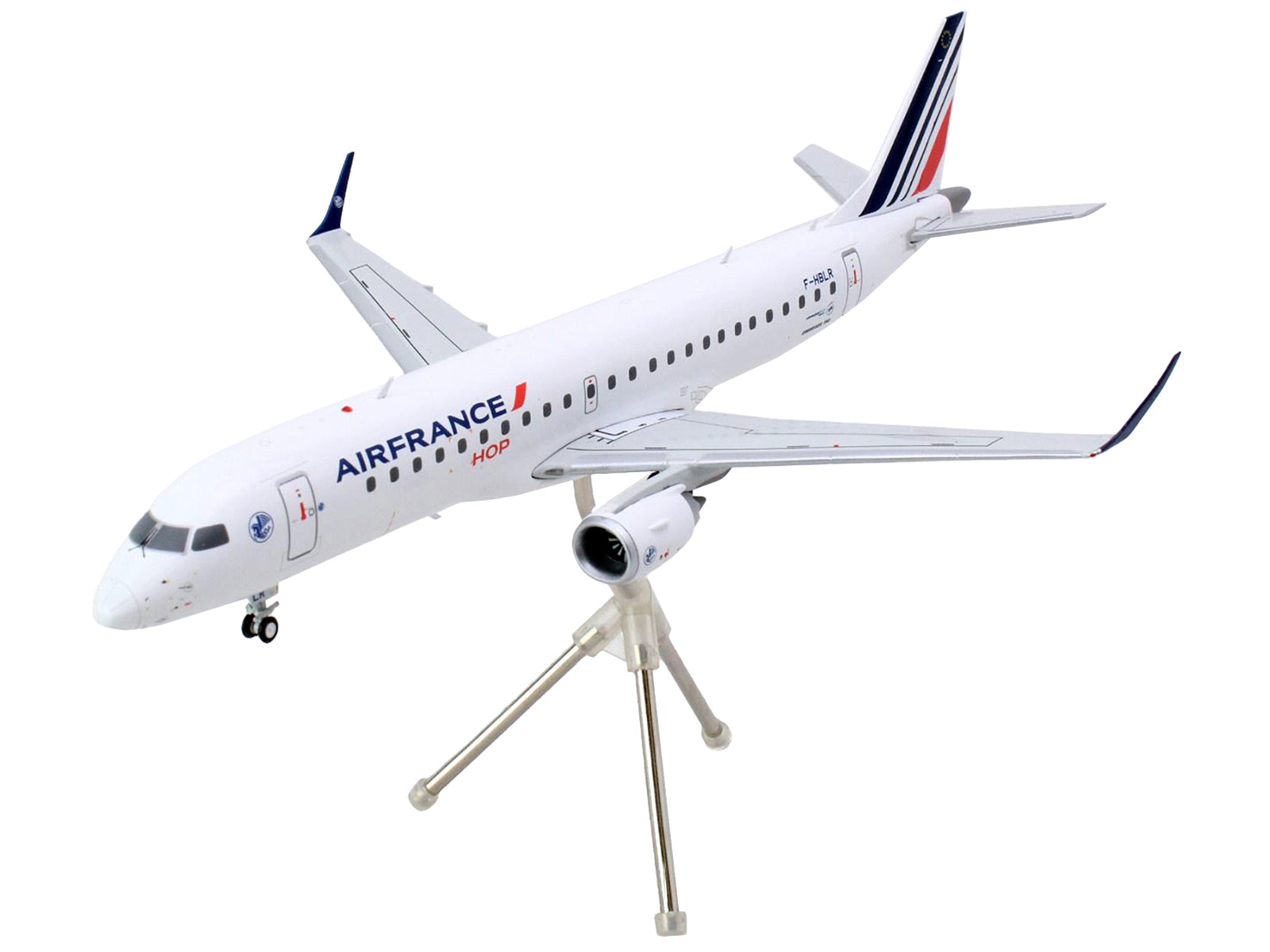 Embraer ERJ-190 Commercial Aircraft "Air France Hop" (F-HBLN) White with Striped Tail "Gemini 200" Series 1/200 Diecast Model Airplane by GeminiJets - image 3