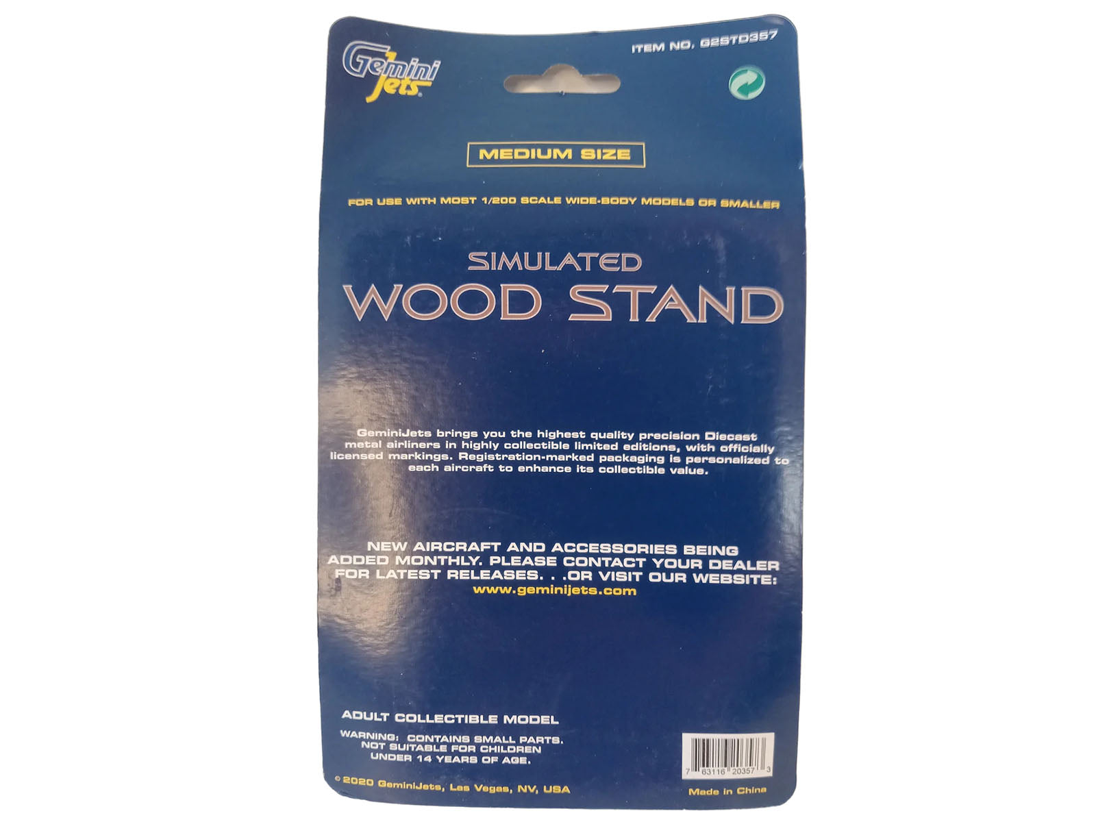 Simulated Wood Display Stand (Medium Size) for 1/200 Scale Models by GeminiJets - image 3