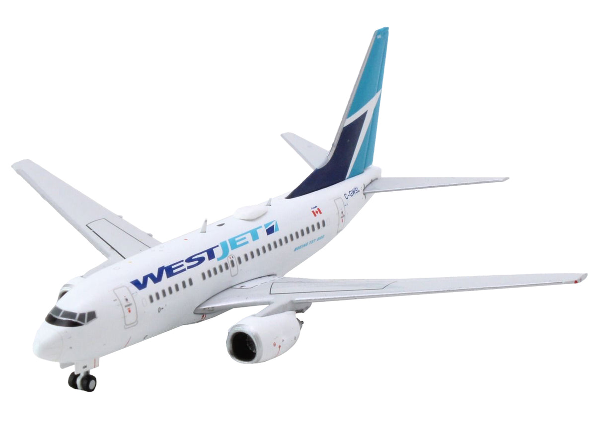 Boeing 737-600 Commercial Aircraft "Westjet Airlines" (C-GWSL) White with Blue Tail 1/400 Diecast Model Airplane by GeminiJets - image 3