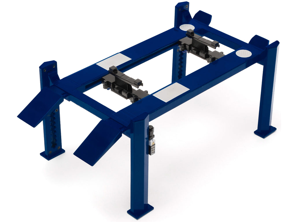 Adjustable Four Post Lift Blue for 1/18 Scale Diecast Model Cars by Greenlight - image 2
