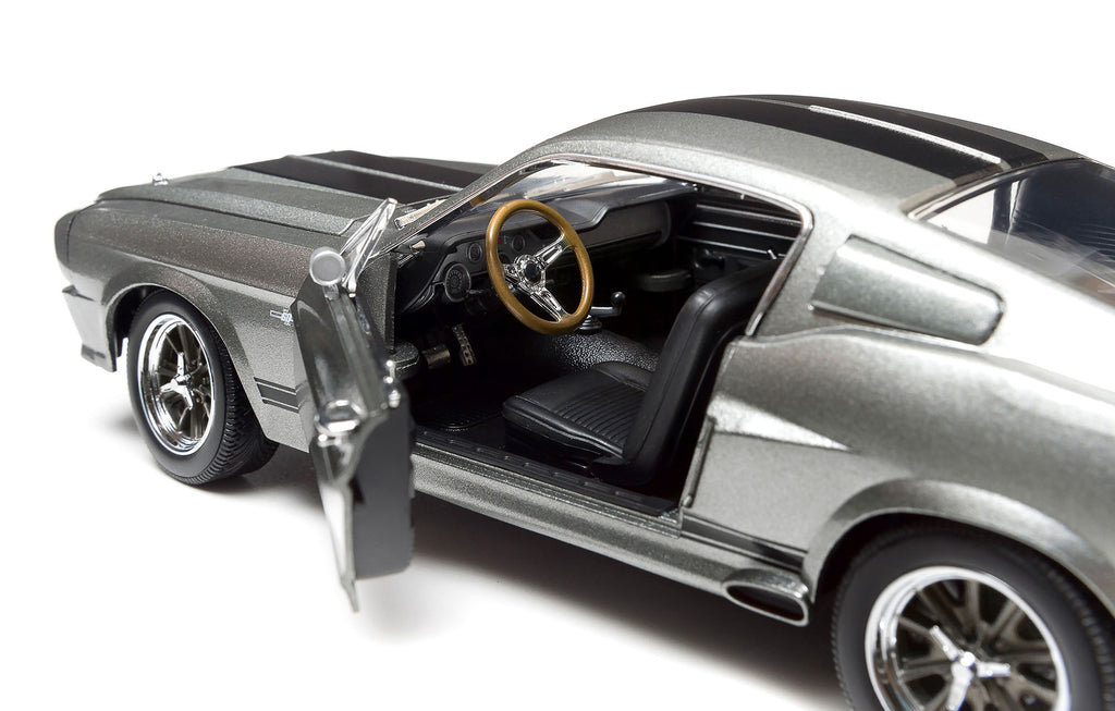 1967 Ford Mustang Custom "Eleanor" Gray Metallic with Black Stripes "Gone in 60 Seconds" (2000) Movie 1/18 Diecast Model Car by Greenlight - image 3