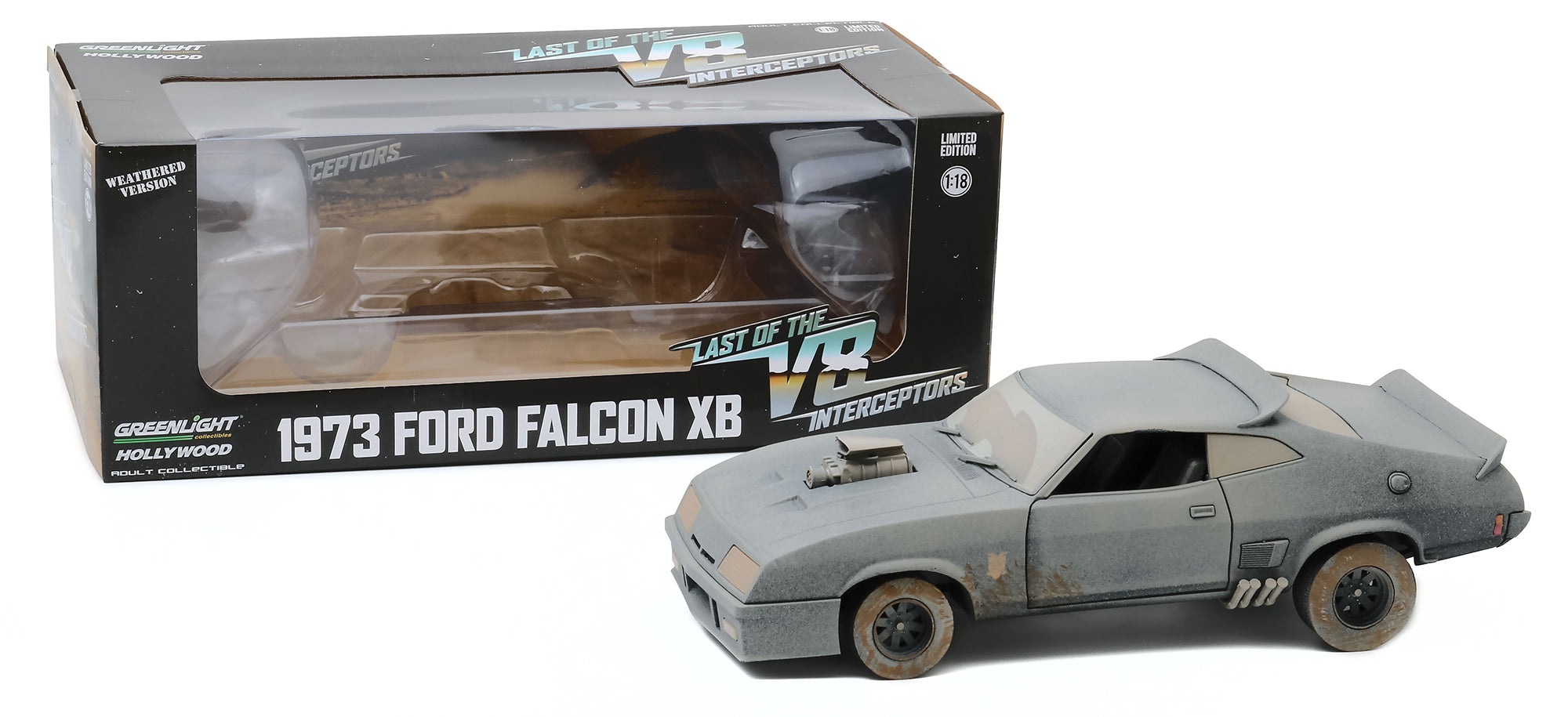 1973 Ford Falcon XB RHD (Right Hand Drive) (Weathered Version) "Last of the V8 Interceptors" (1979) Movie 1/18 Diecast Model Car by Greenlight - image 4
