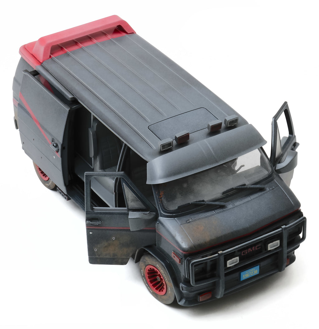 1983 GMC Vandura Black Weathered Version with Bullet Holes "The A-Team" (1983-1987) TV Series 1/18 Diecast Model Car by Greenlight - image 2