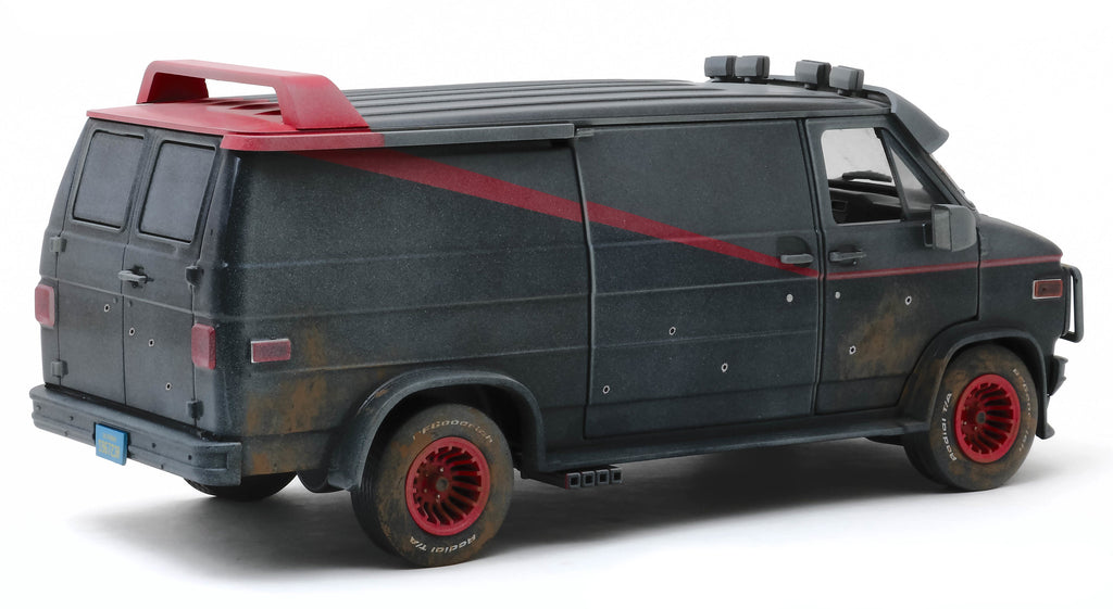 1983 GMC Vandura Black Weathered Version with Bullet Holes "The A-Team" (1983-1987) TV Series 1/18 Diecast Model Car by Greenlight - image 3