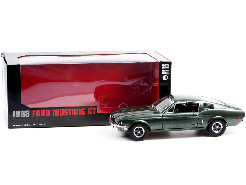 1968 Ford Mustang GT Fastback Highland Green Metallic 1/18 Diecast Model Car by Greenlight - image 3