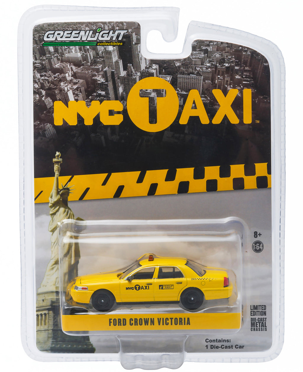 Ford Crown Victoria Yellow "NYC Taxi" (New York City) 1/64 Diecast Model Car by Greenlight - image 2
