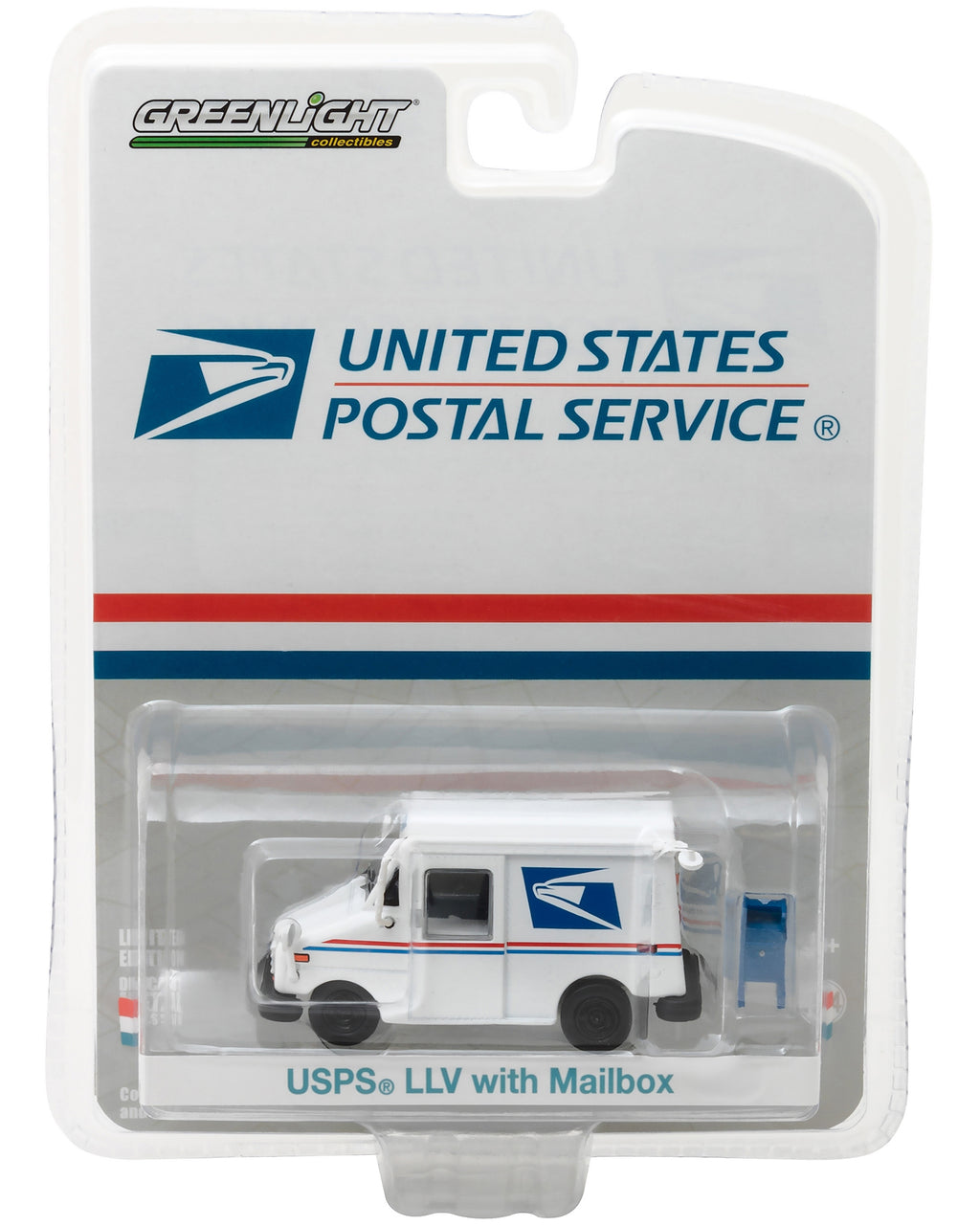 "United States Postal Service" (USPS) Long Life Postal Mail Delivery Vehicle (LLV) with Mailbox Accessory "Hobby Exclusive" 1/64 Diecast Model Car by Greenlight - image 3