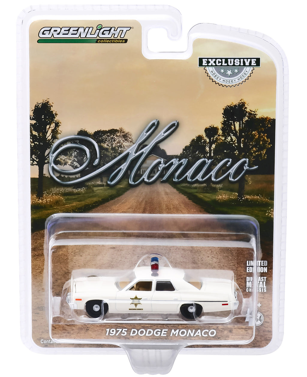 1975 Dodge Monaco Cream "Hazzard County Sheriff" "Hobby Exclusive" 1/64 Diecast Model Car by Greenlight - image 3