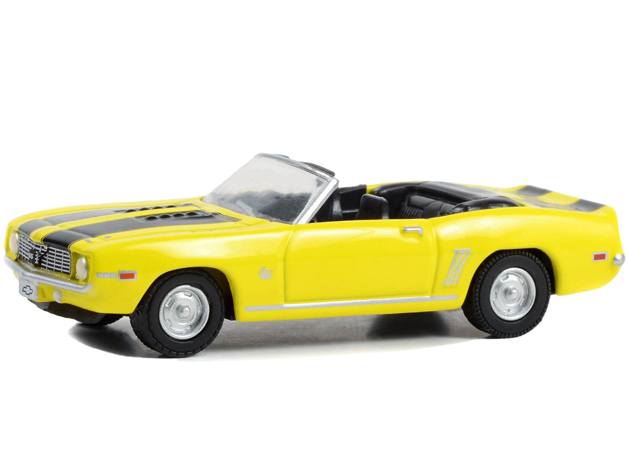 1969 Chevrolet Camaro SS Convertible Yellow with Black Stripes "17th Annual Woodward Dream Cruise Featured Heritage Vehicle" (2011) "Woodward Dream Cruise" Series 1 1/64 Diecast Model Car by Greenlight - image 3