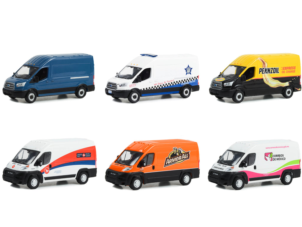 "Route Runners" Set of 6 Vans Series 5 1/64 Diecast Model Cars by Greenlight - image 2